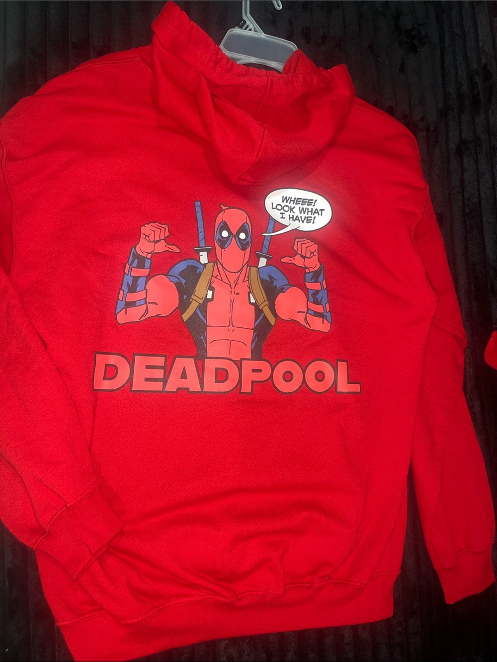 Marvel Red Pullover Hoodie with Branded Print